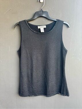 Alfani sleeveless beaded knit top
